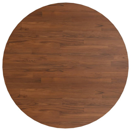 Piano Tavolo Rotondo Marrone Scuro Ø90x1,5 cm Rovere Trattato | homemem39