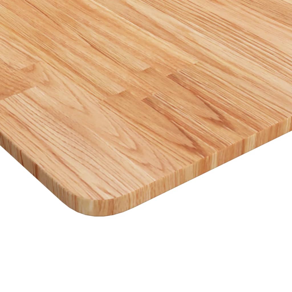 Piano Tavolo Quadrato Marrone Chiaro 50x50x1,5 Rovere Trattato | homemem39
