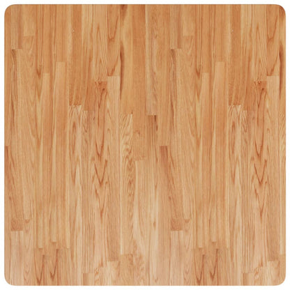 Piano Tavolo Quadrato Marrone Chiaro 80x80x2,5 Rovere Trattato | homemem39