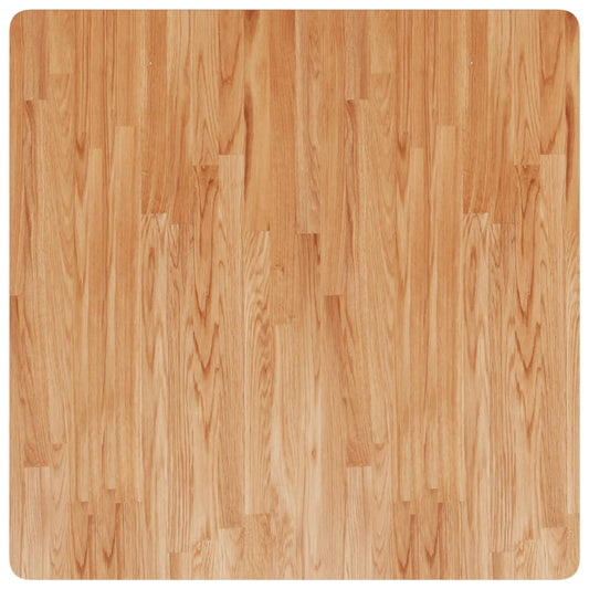 Piano Tavolo Quadrato Marrone Chiaro 90x90x2,5 Rovere Trattato | homemem39