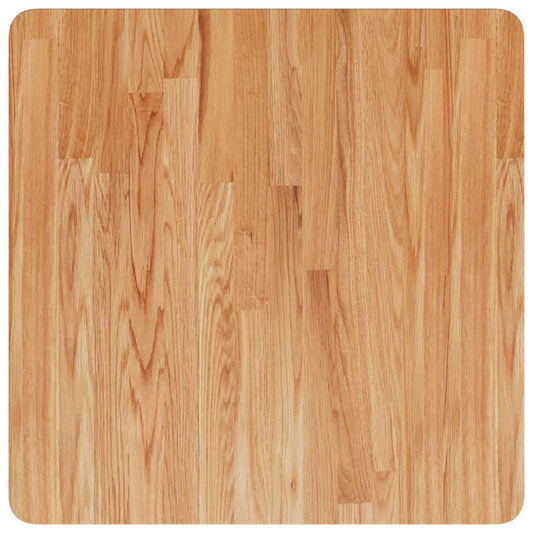 Piano Tavolo Quadrato Marrone Chiaro 60x60x4cm Rovere Trattato
