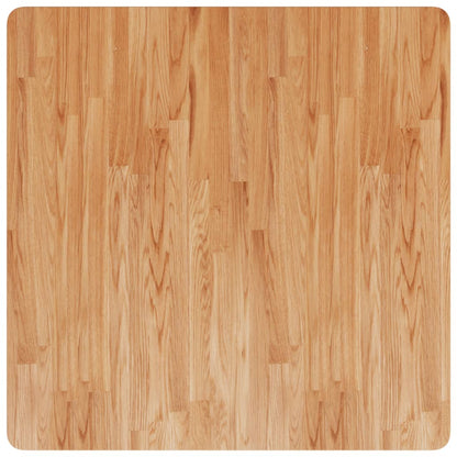 Piano Tavolo Quadrato Marrone Chiaro 80x80x4cm Rovere Trattato