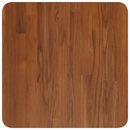 Piano Tavolo Quadrato Marrone Scuro 40x40x4cm Rovere Trattato
