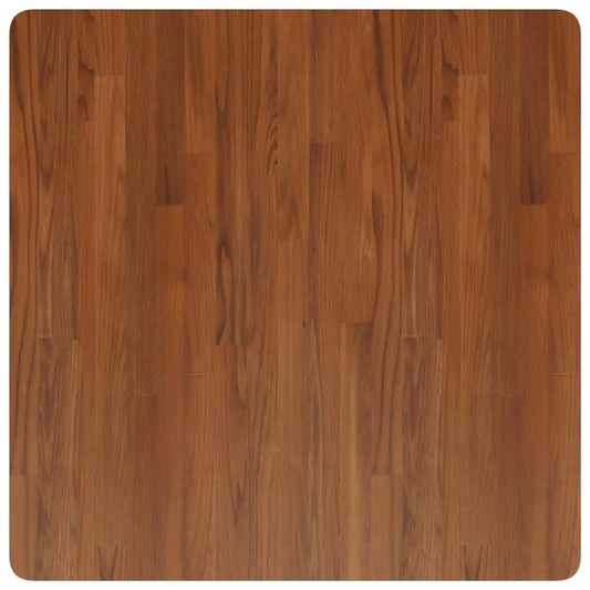 Piano Tavolo Quadrato Marrone Scuro 80x80x4cm Rovere Trattato | homemem39
