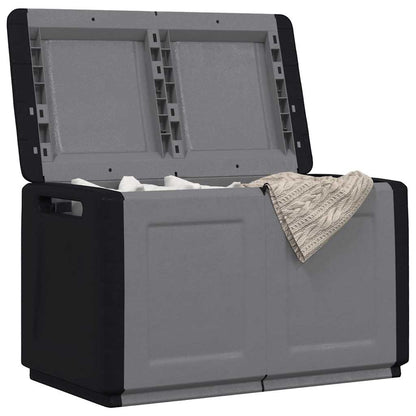 Contenitore da Giardino 96x53x57 230 L Grigio Scuro e Nero | homemem39