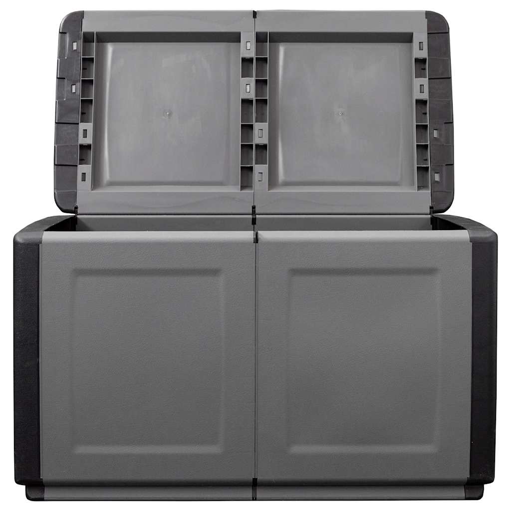 Contenitore da Giardino 96x53x57 230 L Grigio Scuro e Nero | homemem39