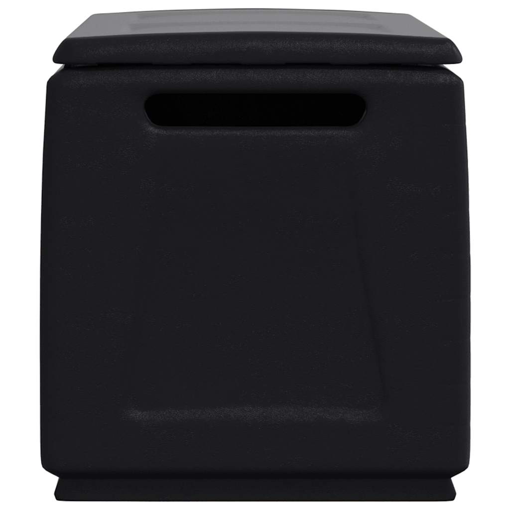 Contenitore da Giardino 96x53x57 230 L Grigio Scuro e Nero | homemem39