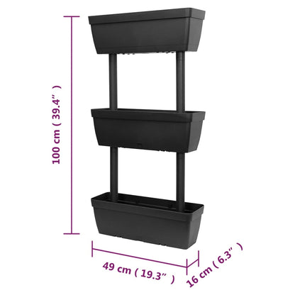 Fioriere da Giardino 6 pz 100 cm Antracite | homemem39