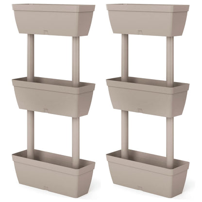 Fioriere da Giardino 6 pz Grigio Talpa | homemem39