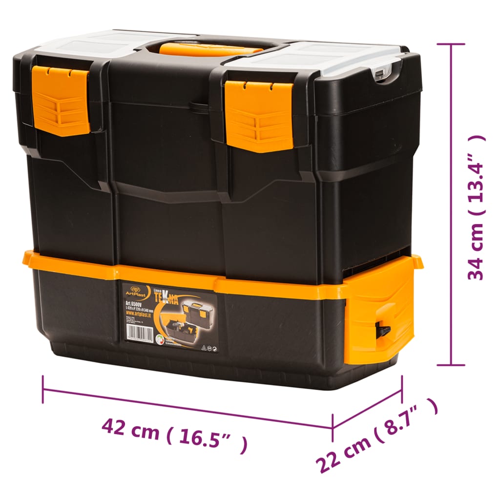 Cassetta degli Attrezzi 420x220x340 mm in PP | homemem39