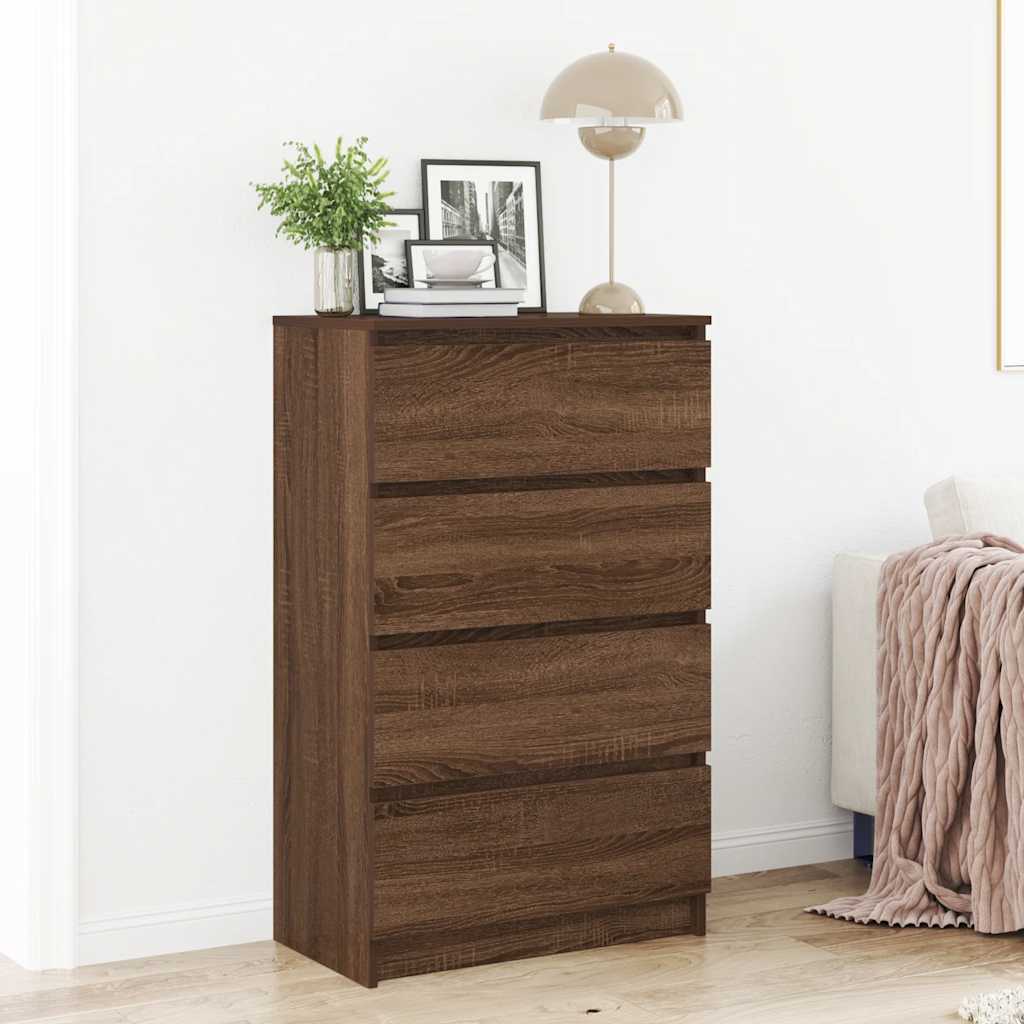 Credenza Rovere Marrone 60x35x98,5 cm in Legno Multistrato - homemem39