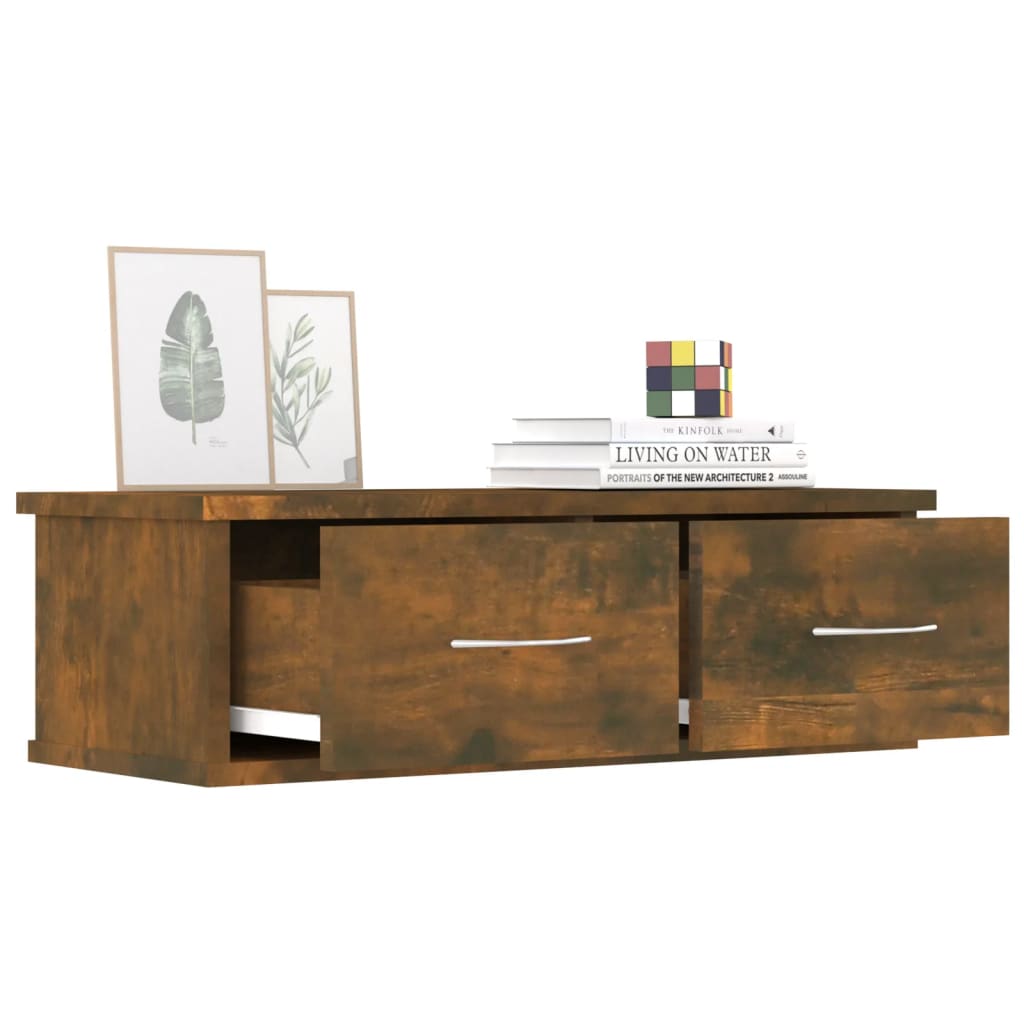 Armadietto Parete Rovere Fumo 60x26x18,5cm Legno Ingegnerizzato | homemem39