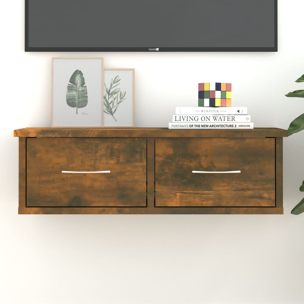 Armadietto Parete Rovere Fumo 60x26x18,5cm Legno Ingegnerizzato | homemem39
