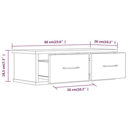 Libreria Grigio Sonoma 60x26x18,5cm in Legno Ingegnerizzato | homemem39