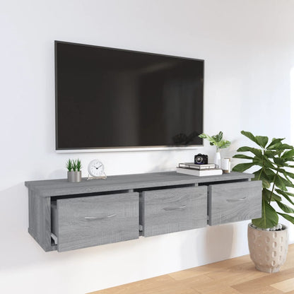 Mobile a Muro Grigio Sonoma 88x26x18,5 cm in Legno Multistrato | homemem39