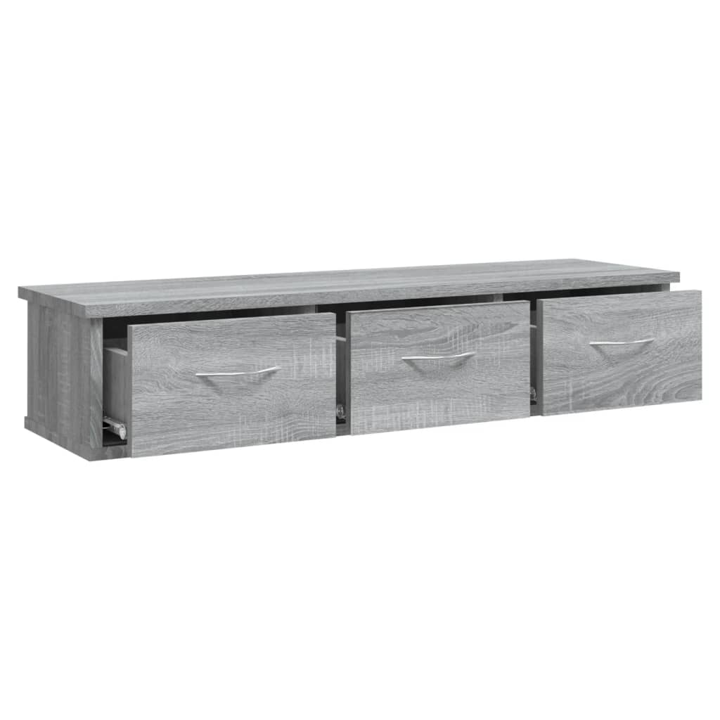 Mobile a Muro Grigio Sonoma 88x26x18,5 cm in Legno Multistrato | homemem39