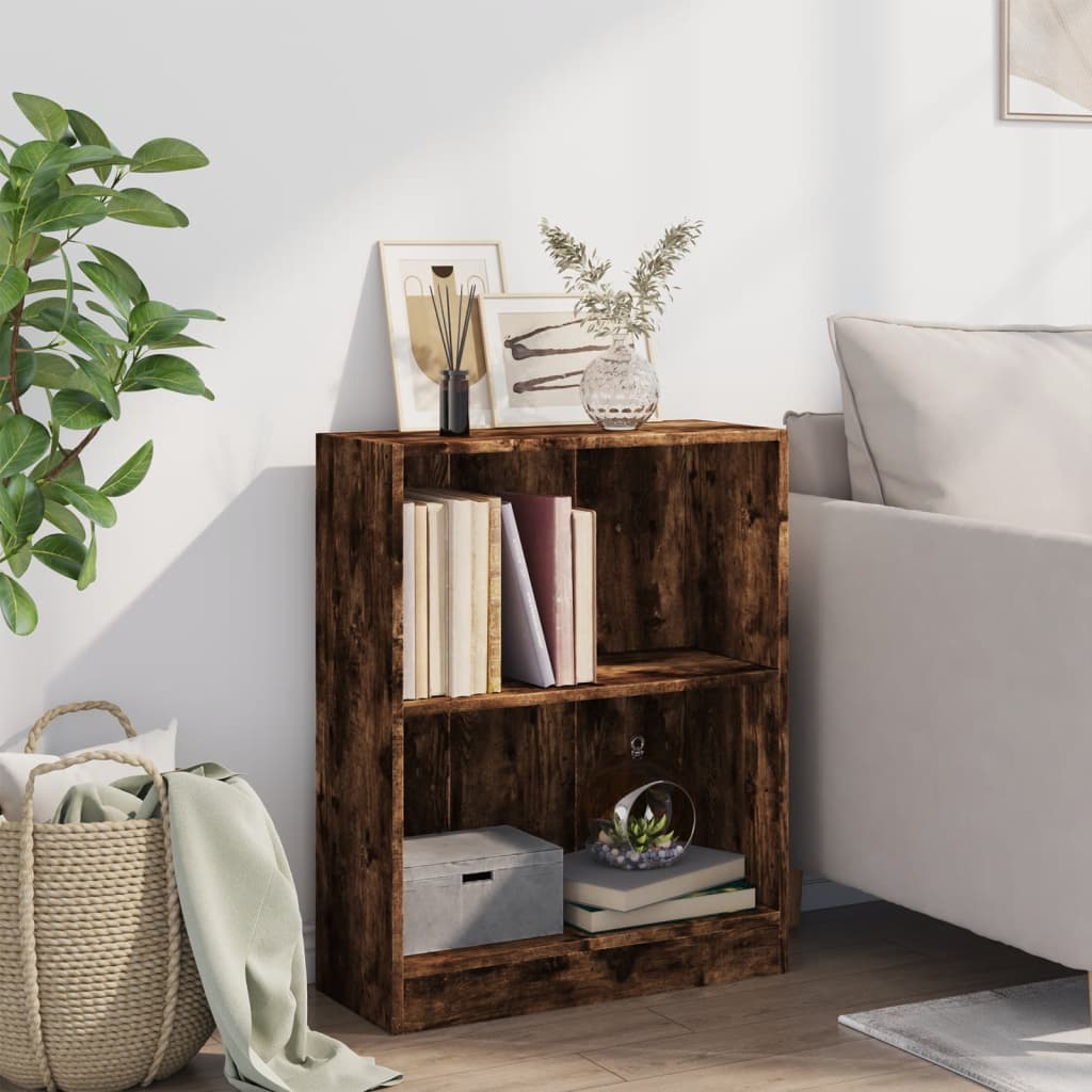 Libreria Rovere Fumo 60x24x76 cm in Legno Multistrato | homemem39
