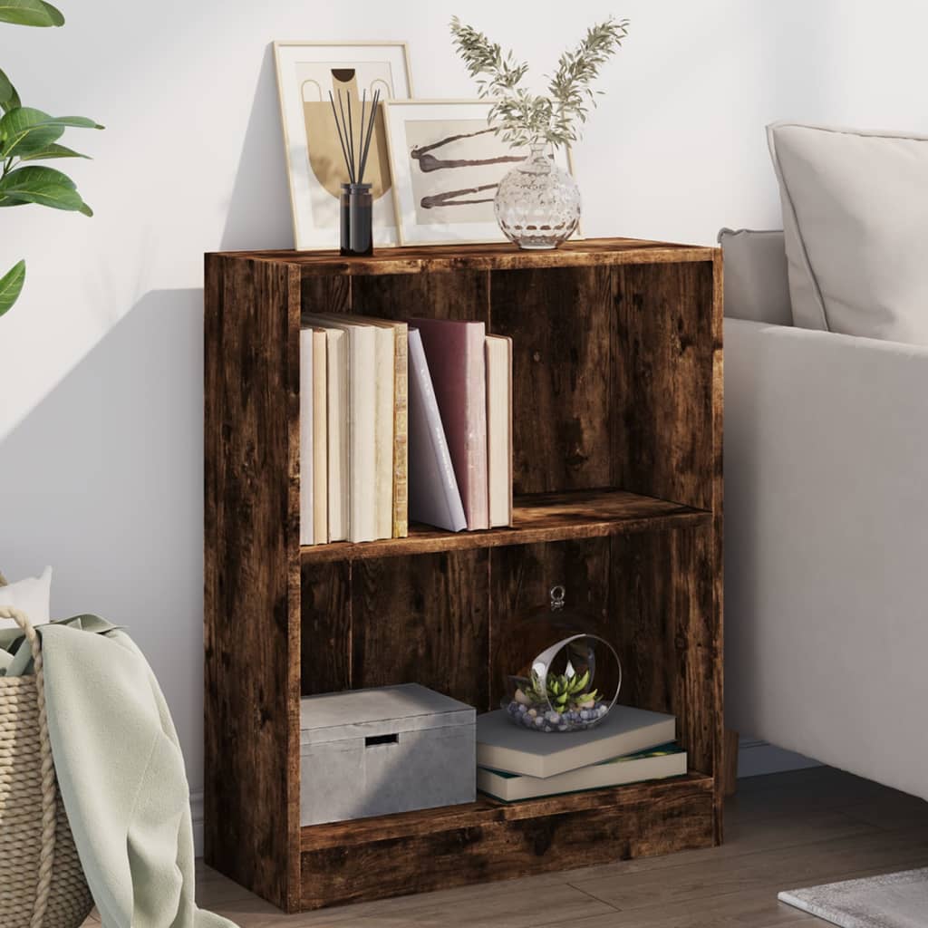 Libreria Rovere Fumo 60x24x76 cm in Legno Multistrato | homemem39