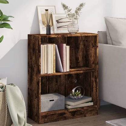 Libreria Rovere Fumo 60x24x76 cm in Legno Multistrato | homemem39
