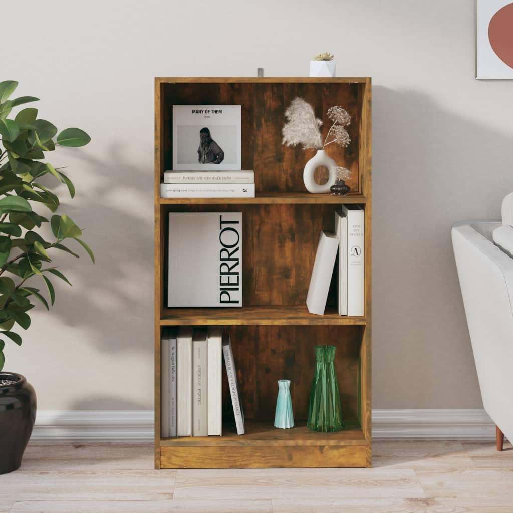 Libreria Rovere Fumo 60x24x109 cm in Legno Multistrato - homemem39