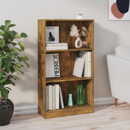 Libreria Rovere Fumo 60x24x109 cm in Legno Multistrato | homemem39