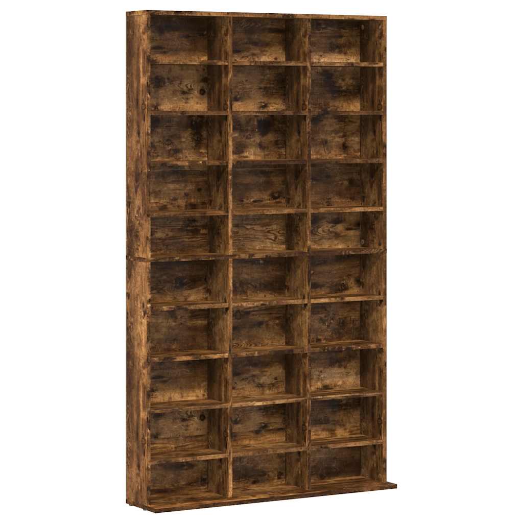 Mobile Porta CD Rovere Fumo 102x23x177,5 cm Legno Multistrato - homemem39