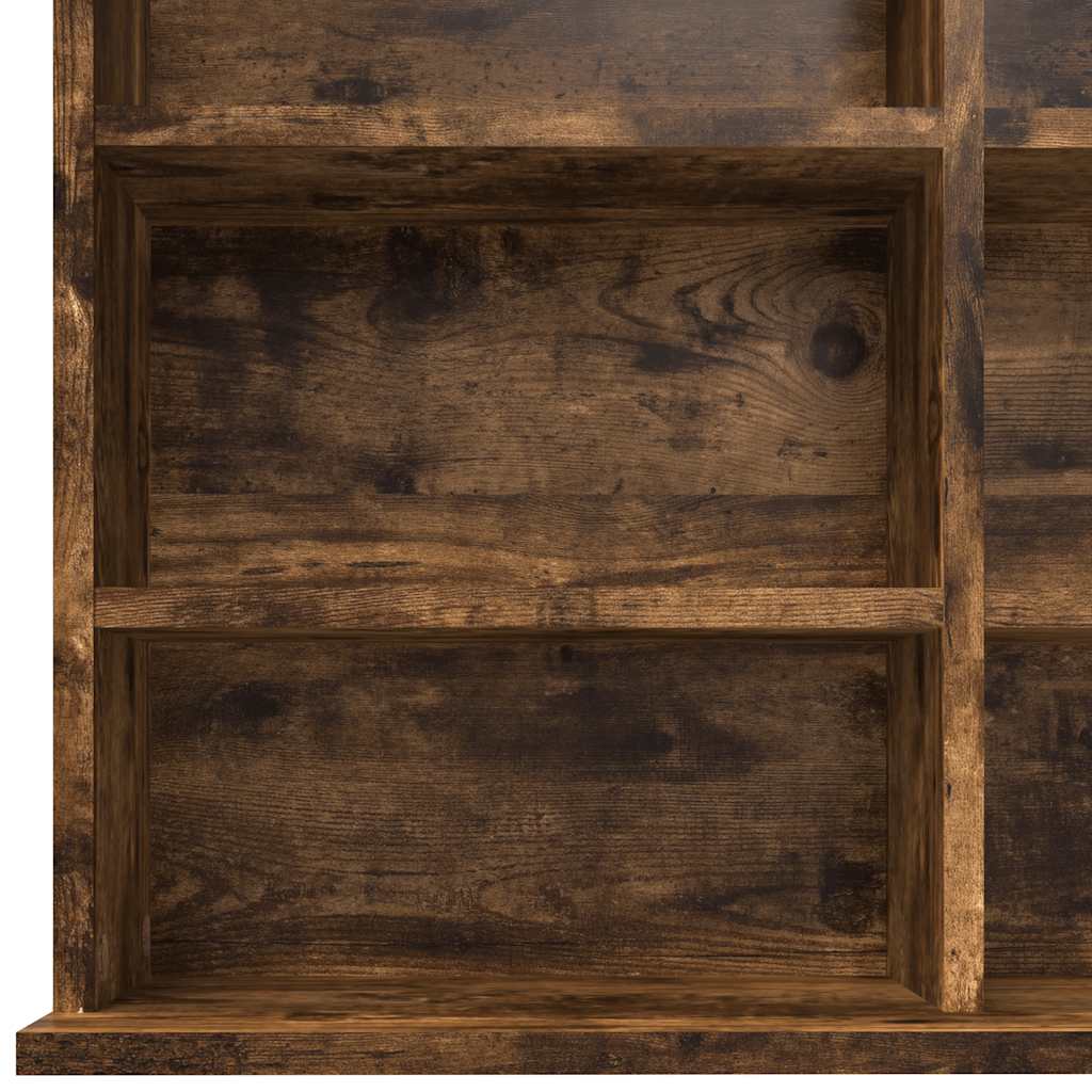 Mobile Porta CD Rovere Fumo 102x23x177,5 cm Legno Multistrato - homemem39