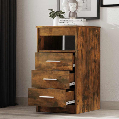 Cassettiera Rovere Fumo 40x50x76 cm in Legno Multistrato | homemem39