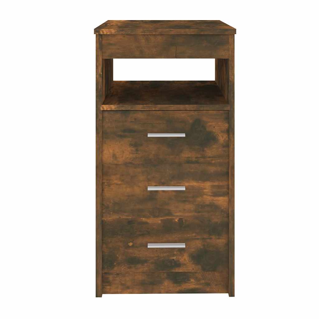 Cassettiera Rovere Fumo 40x50x76 cm in Legno Multistrato | homemem39