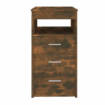 Cassettiera Rovere Fumo 40x50x76 cm in Legno Multistrato | homemem39