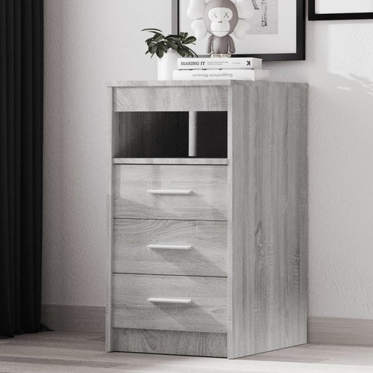 Cassettiera Grigio Sonoma 40x50x76 cm in Legno Multistrato - homemem39