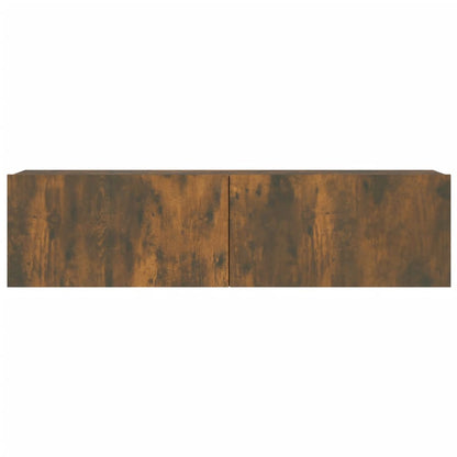 Mobile TV a Parete Rovere Fumo 120x30x30cm Legno Ingegnerizzato - homemem39