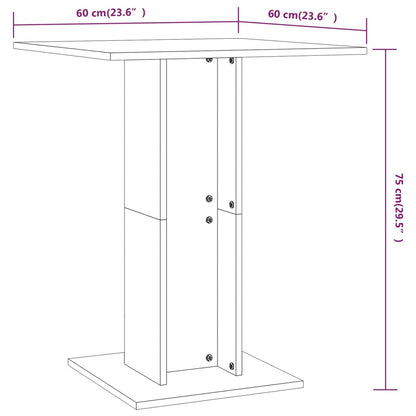 Tavolo da Bistrot Rovere Marrone 60x60x75 cm Legno Multistrato - homemem39