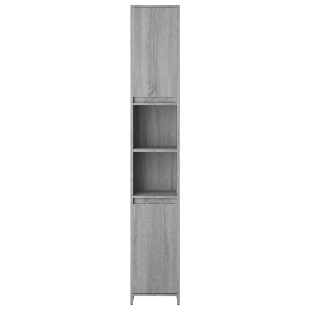 Armadio Bagno Rovere Grigio 30x30x183,5cm Legno Ingegnerizzato | homemem39