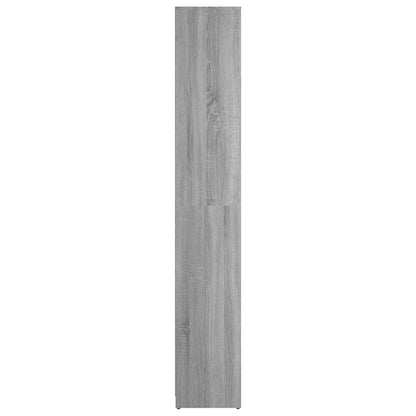 Armadio Bagno Rovere Grigio 30x30x183,5cm Legno Ingegnerizzato