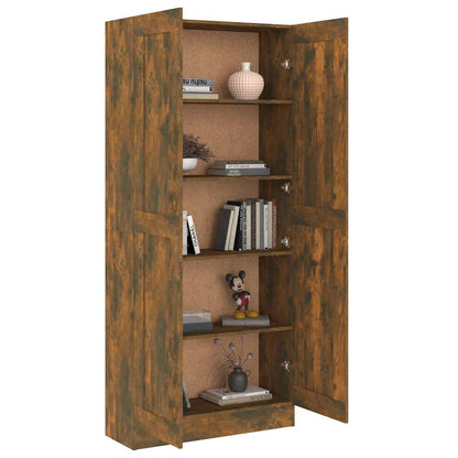 Comodino Rovere Fumo 82,5x30,5x185,5 cm in Legno Multistrato | homemem39