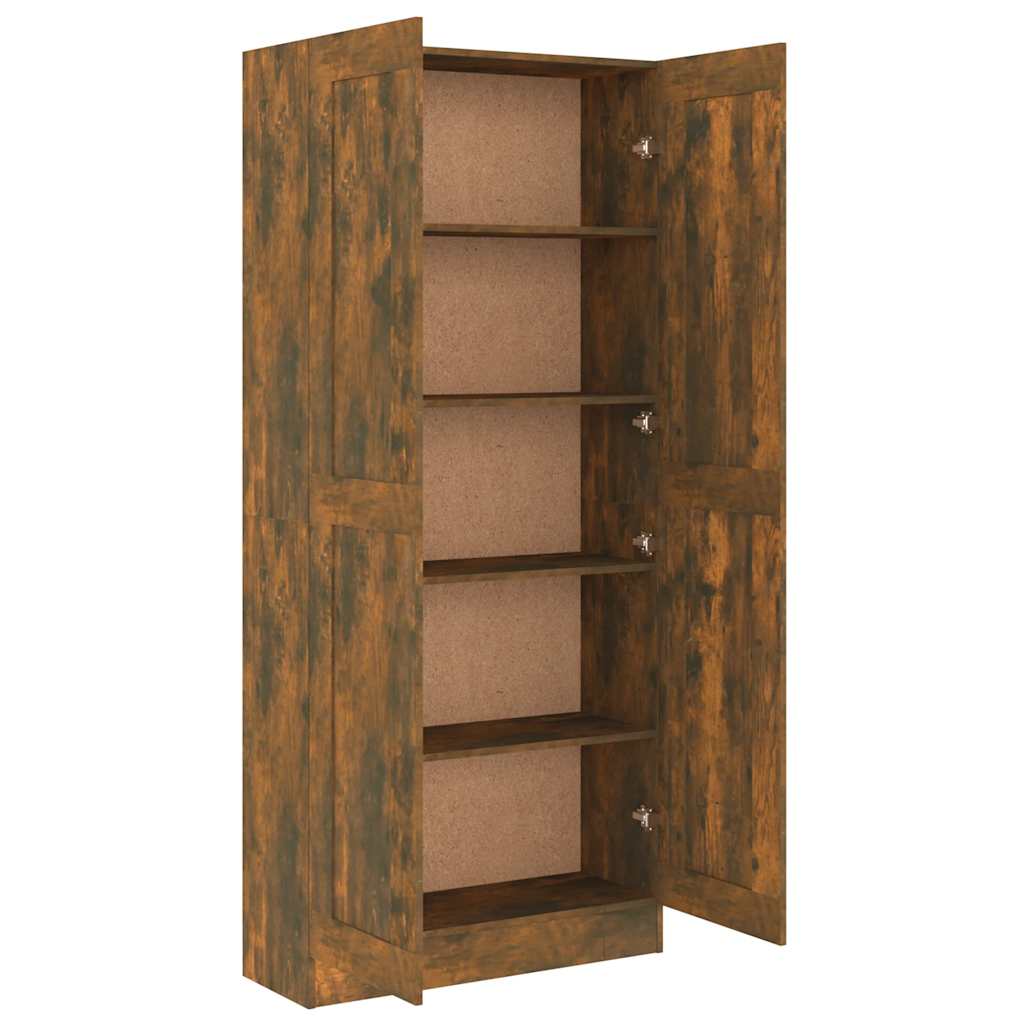 Comodino Rovere Fumo 82,5x30,5x185,5 cm in Legno Multistrato | homemem39