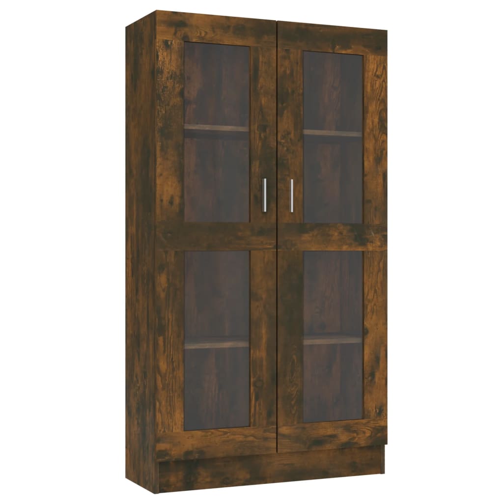 Mobile Vetrina Rovere Fumo 82,5x30,5x150cm in Legno Multistrato | homemem39