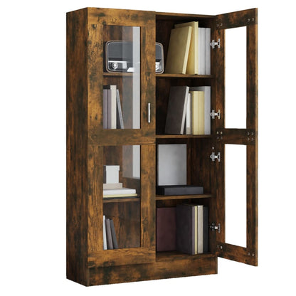 Mobile Vetrina Rovere Fumo 82,5x30,5x150cm in Legno Multistrato | homemem39