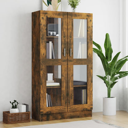 Mobile Vetrina Rovere Fumo 82,5x30,5x150cm in Legno Multistrato | homemem39