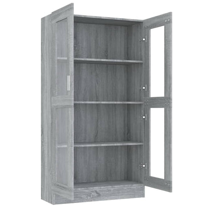 Mobile Vetrina Grigio Sonoma 82,5x30,5x150 cm Legno Multistrato | homemem39
