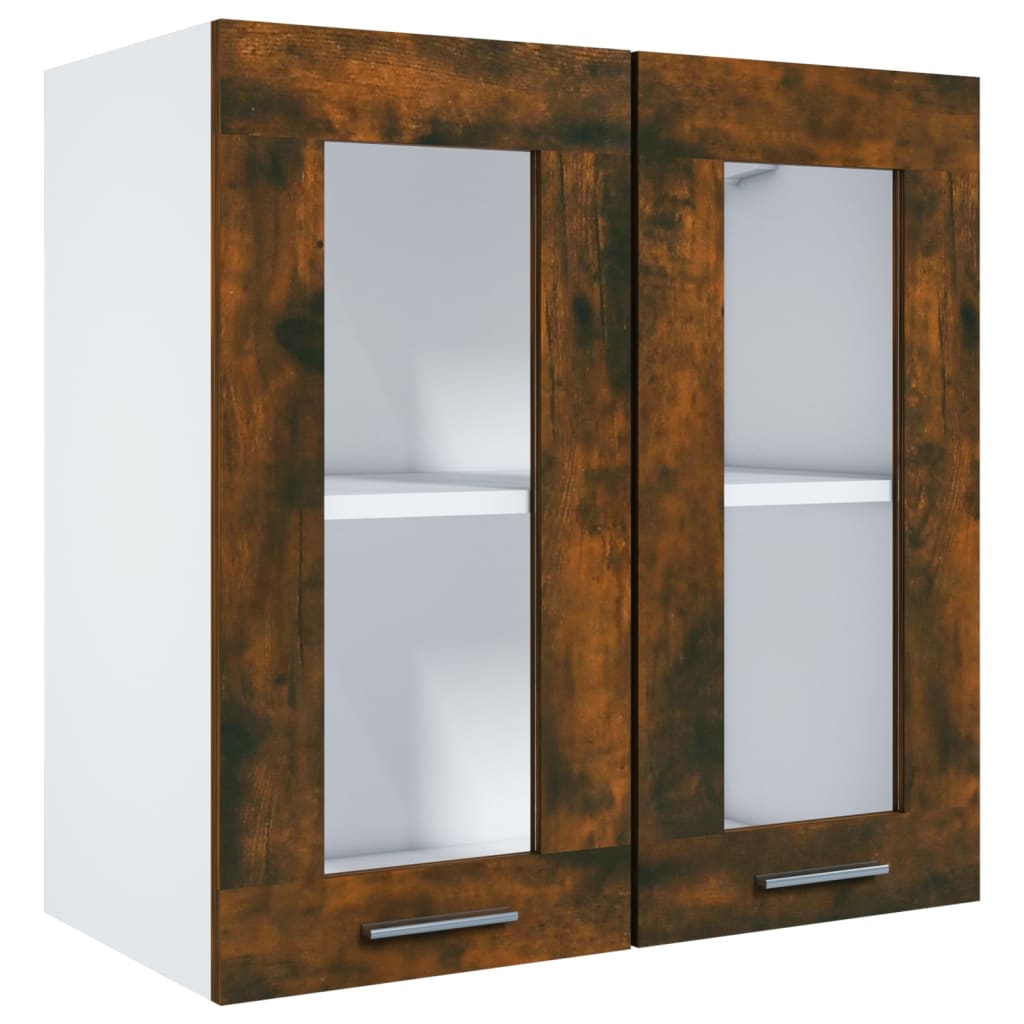 Pensile in Vetro “Lyon” Rovere Fumo 60x31x60 cm - homemem39