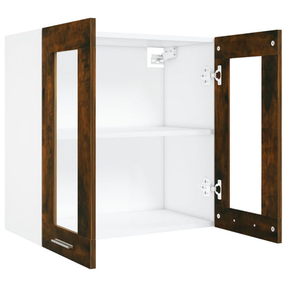 Pensile in Vetro “Lyon” Rovere Fumo 60x31x60 cm - homemem39