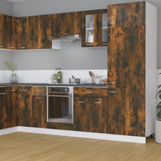 Pensile in Vetro “Lyon” Rovere Fumo 60x31x60 cm - homemem39