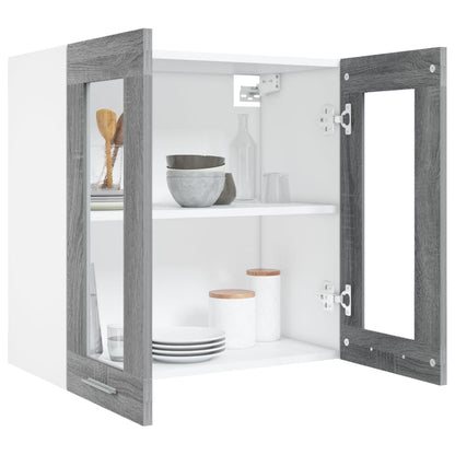 Pensile in Vetro “Lyon” Grigio Sonoma 60x31x60 cm - homemem39