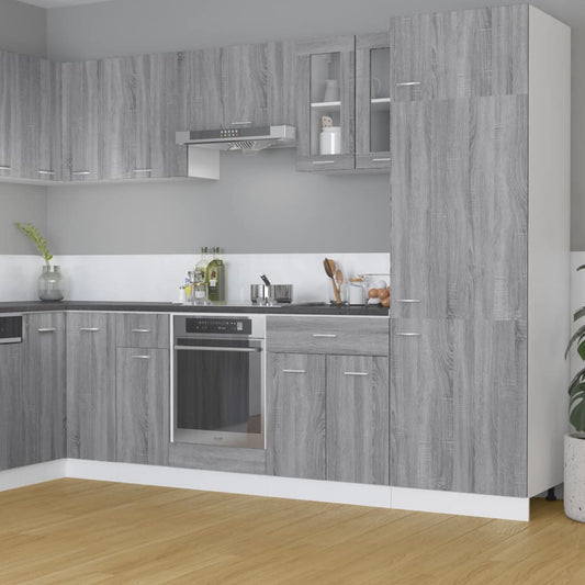 Pensile in Vetro “Lyon” Grigio Sonoma 60x31x60 cm - homemem39