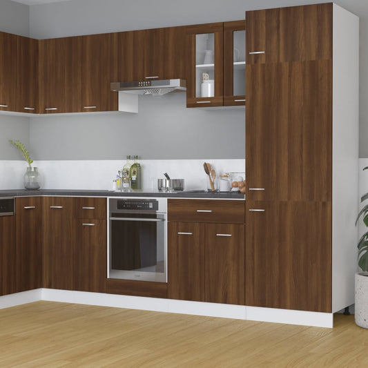 Mobile Pensile con Vetro “Lyon” Rovere Marrone 60x31x60 cm - homemem39