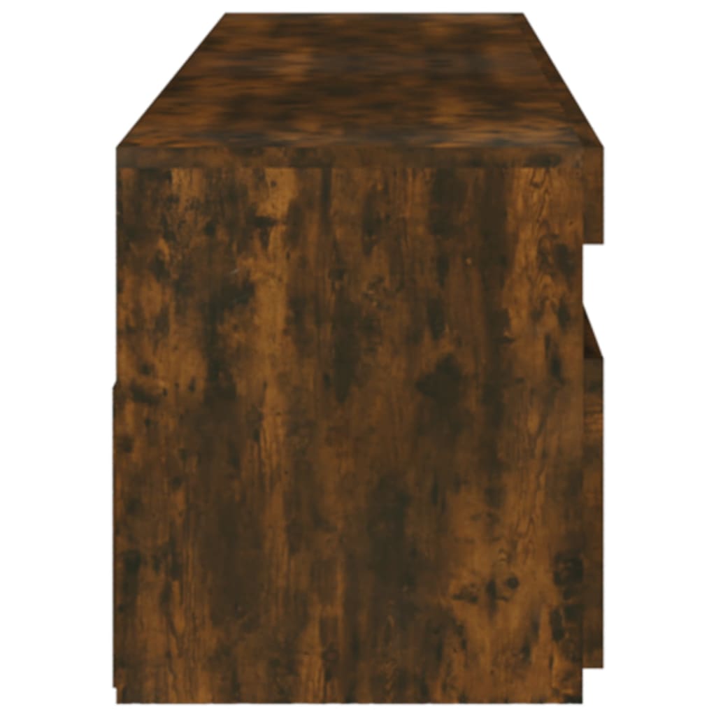 Mobile Porta TV con Luci LED 2pz Rovere Fumo 75x35x40 cm - homemem39