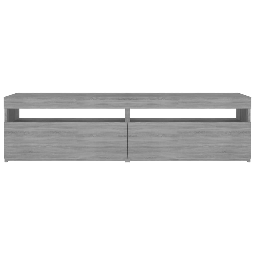 Mobile Porta TV con Luci LED 2pz Grigio Sonoma 75x35x40 cm - homemem39