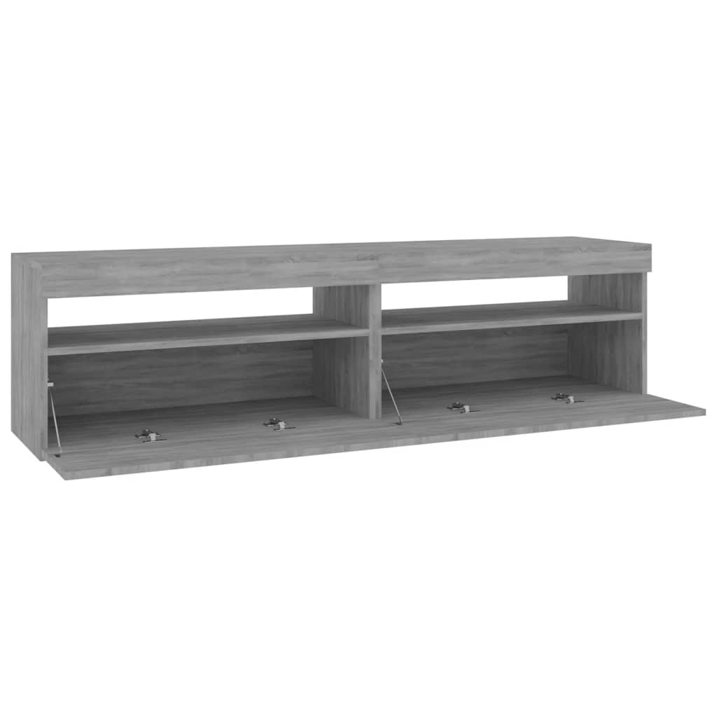 Mobile Porta TV con Luci LED 2pz Grigio Sonoma 75x35x40 cm - homemem39